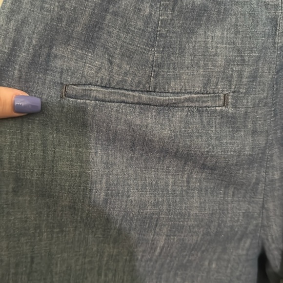 J. Crew Chambray Blue High Waist Shorts with Tie Belt size 6 - Picture 5 of 11